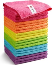 Microfiber Cleaning Cloths Pack of 20 Highly Absorbent Cleaning Supplies Lint Fr - £19.42 GBP