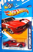 Hot Wheels 2012 Muscle Mania Ford #114 &#39;67 Shelby GT-500 Kmart KDays Mtflk Red - £6.29 GBP