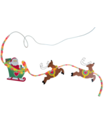 Santa and Reindeer Rope Light Indoor Outdoor Wood Christmas Decoration W... - $552.33 MXN