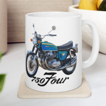 Honda CB750 Four Blue Classic Japanese Motorcycle Biker Coffee Mug - £11.39 GBP