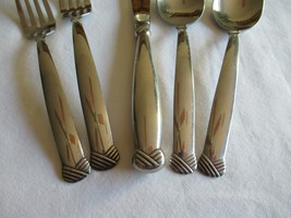 Oneida USA RATTAN Mixed Lot of 5 Stainless Steel Dinner Fork Spoon Knife... - $266.20 MXN