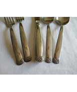 Oneida USA RATTAN Mixed Lot of 5 Stainless Steel Dinner Fork Spoon Knife... - $14.24