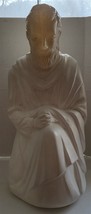 Vintage 26&quot; White Plastic Blowmold Joseph Nativity Piece Distressed - $353.08 MXN