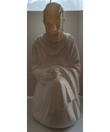 Vintage 26&quot; White Plastic Blowmold Joseph Nativity Piece Distressed - $353.08 MXN