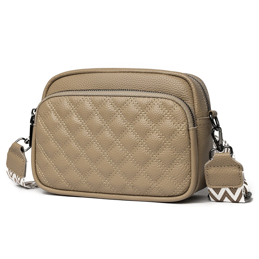 Genuine Leather Crossbody Bag For Women Luxury Designer Shoulder Messeng... - $32.49