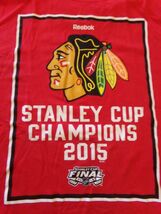 CHICAGO BLACKHAWKS 2015 STANLEY CUP CHAMPIONS Men's Red T-Shirt Size XXL... - $11.87
