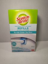 Scotch-Brite Disposable Toilet Scrubber Refills 12 Count Built-In Cleaner Open - $18.80