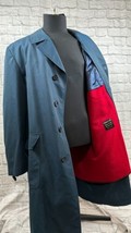 London Fog Lined Snow Cloth Trench Coat 46 Long Imperial Collection 3/4 Jacket - $59.39