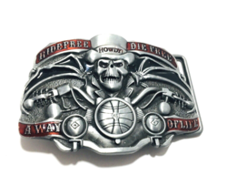 Ride Free Howdy Belt Buckle Approximately 3 1/4&quot; X 2 3/8&quot; Motorcycle Skull New - £14.86 GBP