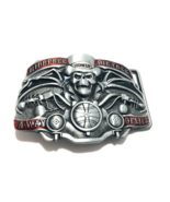 RIDE FREE HOWDY BELT BUCKLE  APPROXIMATELY 3 1/4&quot; X 2 3/8&quot; MOTORCYCLE SK... - $25.91 CAD