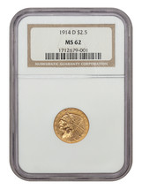 1914-D $2.50 NGC MS62 - $967.58
