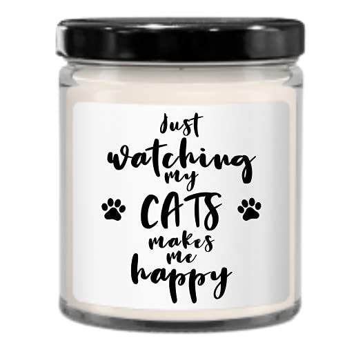 Cat Candle, Minimalist Themed Candles with Cats On Them, Just Watching My Cats M