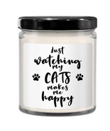 Cat Candle, Minimalist Themed Candles with Cats On Them, Just Watching M... - £23.14 GBP