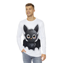 Cartoon Bat Long Sleeve Shirt, Black and Grey Animal Tee, Polyester, Soft and Co - £35.12 GBP+