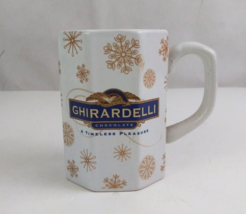 Houston Foods Ghirardelli Chocolate With Golden Snowflakes Design 4&quot; Cof... - $11.87
