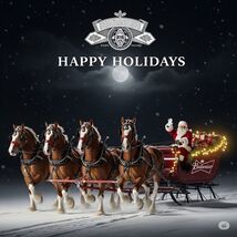 Budweiser Clydesdales  Metal Sign 8x12in  Garage   Santa Christmas 6 - $24.74