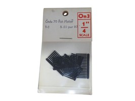 Grandt Line On3 Code 70 Fish Plates Dummy NOS 80 Pieces Grandt Line - $5.89