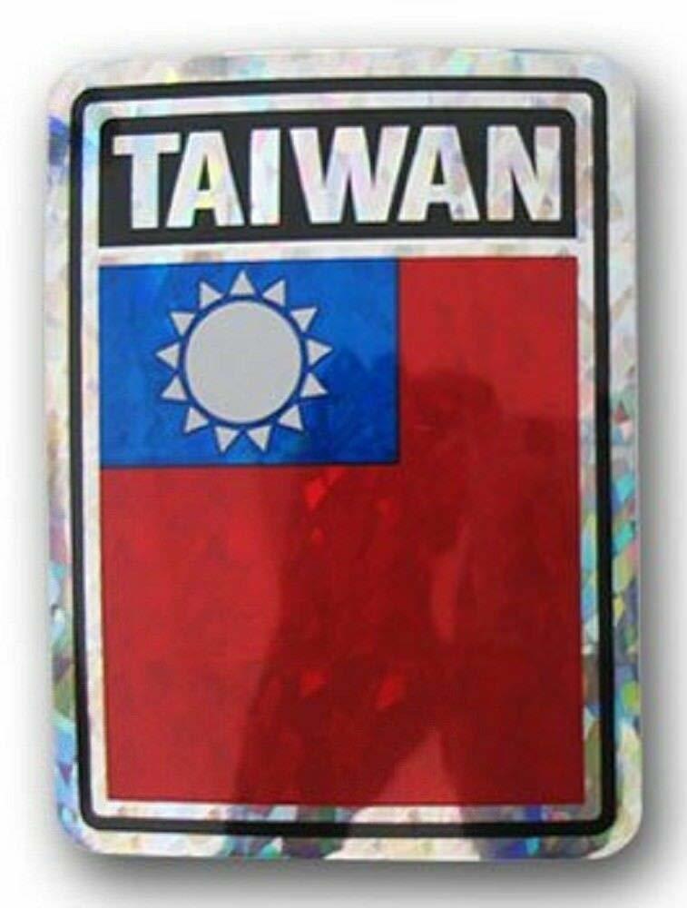 Taiwan Country Flag Reflective Decal Bumper Sticker - $2.88