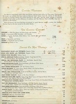 Del Camino Hotel Menu El Paso Texas 1967 - £20.32 GBP