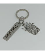 Stainless steel plant mom keyring, plant mom keychain, plant jewelry, pl... - £11.79 GBP