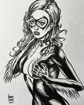 Original sexy The Black Cat Pin-Up Suicide Girls drawings By Frank Forte - £36.67 GBP