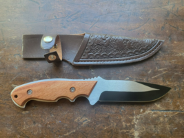 Fixed Blade Hunting Knife 9.25&quot; Skinning 5&quot; Blade Knife Full-Tang Wood H... - $29.70