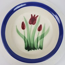 Vintage Tulip Stoneware Deep Dish Pie Plate Dish Bowl 10.5 Inch Round - $21.00