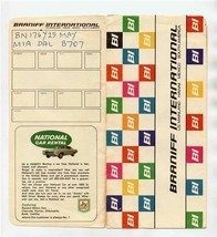 Braniff International Airline Ticket Jacket / Boarding Pass &amp; Trip Pass ... - £14.24 GBP