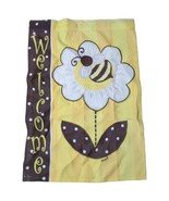 Welcome Sunflower Honey Bee Yellow Embroidered Garden Flag Double Sided ... - £5.71 GBP
