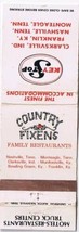 Advertising Matchbook Cover Keystop Country Fixens Family Restaurants - £1.54 GBP