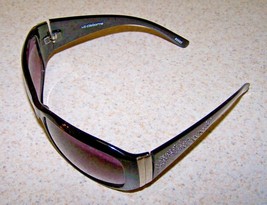LIZ CLAIBORNE Wrap Sunglasses BLACK FRAME W/ GRAY LENSES -100% UV NWOT #... - $24.99