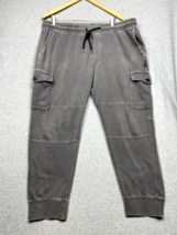 American Eagle Cargo Joggers Mens XL Gray Pants Super Soft Terry Cotton ... - $34.00