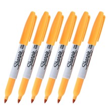 Sharpie Permanent Marker, Fine Point, Warmer Orange, Pack of 6 - £11.79 GBP