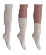 Women's Extra Long Heavy Slouch Cotton Socks – 3 Pairs Size 5-10 - $15.92 - $27.92