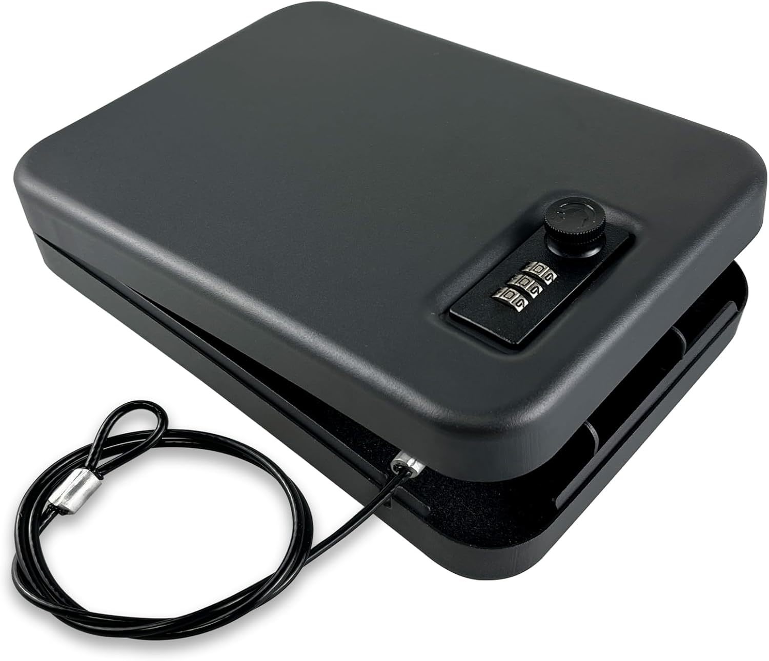 Pistol Safe, Portable Travel Gun Safe, Handgun Lock Box With Combination... - $37.94