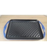 Le Creuset Rectangle Enameled Cast Iron Griddle Grill Pan  Blue #33 - $1,290.81 MXN