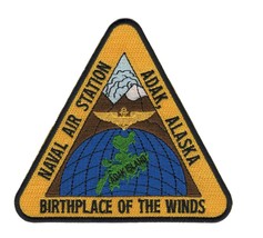 4.75&quot; Navy Adak Naval Air Station Alaska Birthplace Of Winds Embroidered Patch - £27.67 GBP