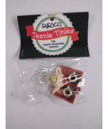 Vintage Enesco Teenie Tinies Christmas Tea Set Mini Hanging Ornament 199... - £7.66 GBP