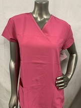 DIVINE STRETCH BY JDM WOMEN&#39;S SCRUB TOP PINK ASSORTED SIZES BRAND NEW - £7.98 GBP