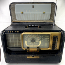 1952 Zenith H500 Super Trans Oceanic 5 Tube Broadcast Shortwave &amp; Weathe... - $92.15
