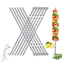 Large Metal Skewers For Grilling,Shish Kebab Skewers 23.6&quot; Skewers For Kabobs Fl - £58.51 GBP