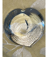 Heart/Circle shaped Paperweight / Magnifying ~ Glass ~  Clear 3”L - £4.42 GBP