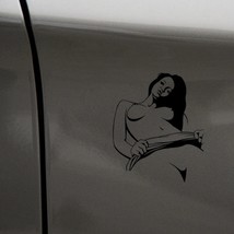 1pc Black  Woman Decal Sticker Allure Naked Girl Stripper Car Auto Truck Vehicle - £49.65 GBP