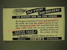 1950 Herter&#39;s Inc. Ad - Fly Tyers Rod Builders - $18.49