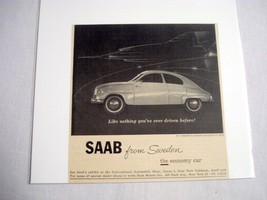 1959 Ad Saab From Sweden The Economy Car - $7.99