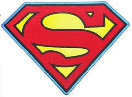 Superman Symbol Emblem  Iron On Sew On Embroidered Patch 7 1/8&quot;x 5 1/8&quot;  - £6.72 GBP