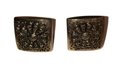 Ornate Vintage Pair Of Gold Colored Cufflinks - £4.62 GBP