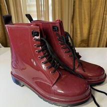 Michael Kors Tavie Rainbootie Rubber Burgandy Women’s Size 9 - $50.49