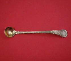 Laureate by Whiting Sterling Silver Mustard Ladle Gold Washed Original 5 1/8&quot; - £68.04 GBP