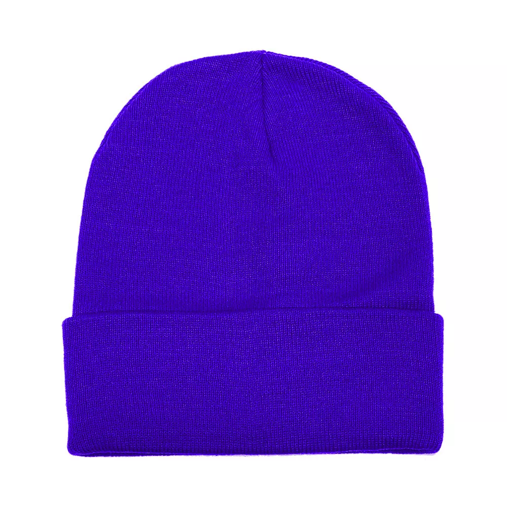 Unisex Plain Warm Knit Beanie Hat Cuff Skull Ski Cap Royal Blue 1pcs - $9.99